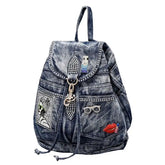 Patches And Shiny Rivets And Safety Clasp Backpack